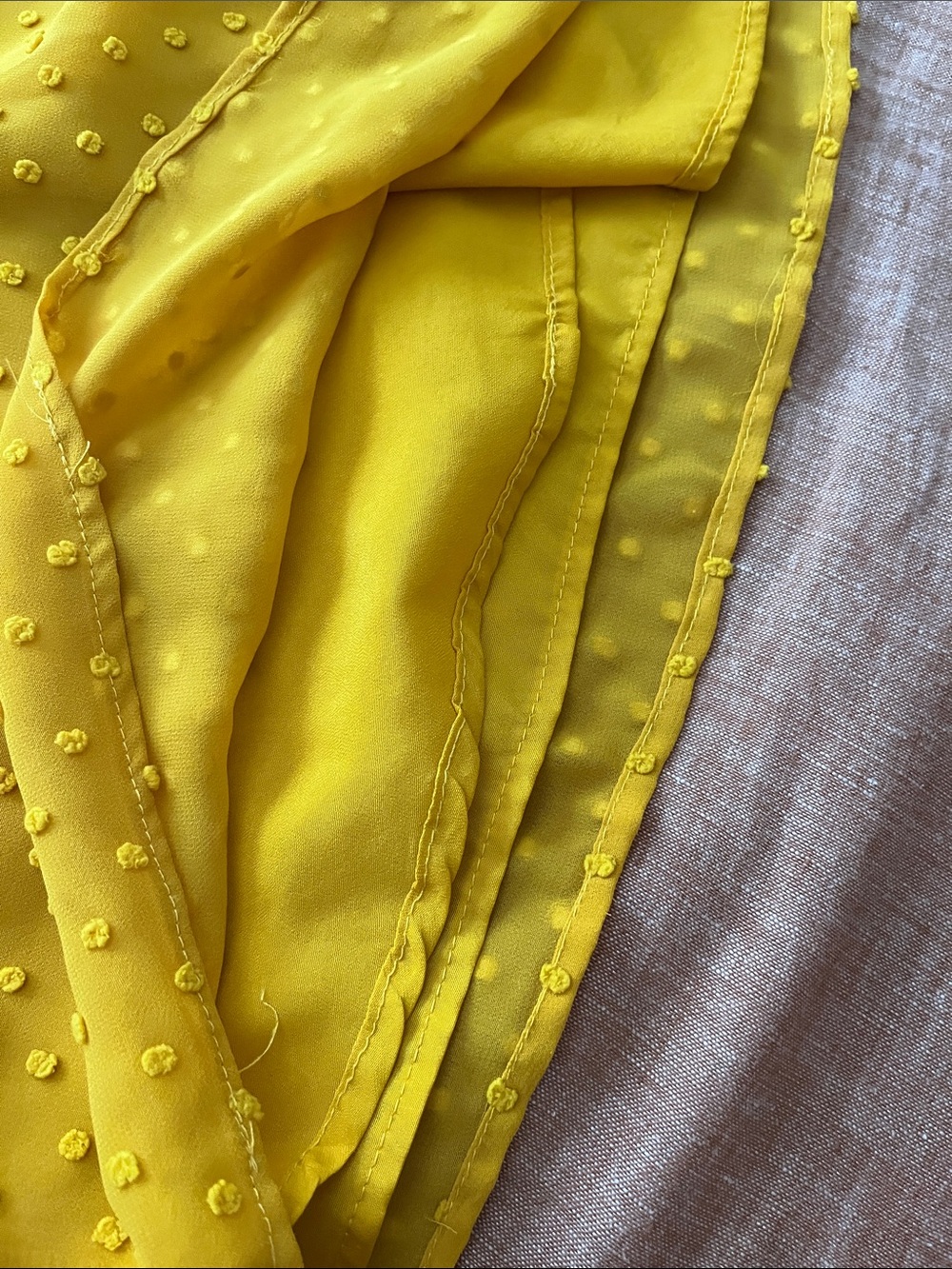 J. Crew Mustard Yellow Swiss Dot Blouse - Picture 3 of 4